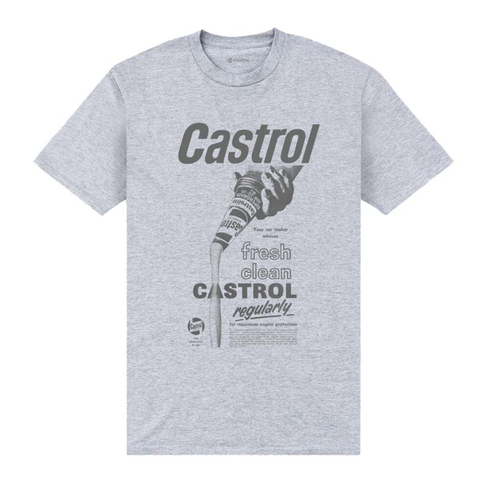 Castrol Unisex Adult Fresh Clean T-Shirt / Heather Grey